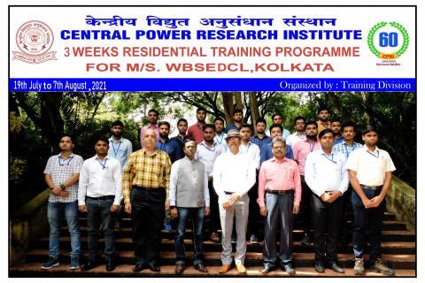 3 Weeks Residential training programme for M/s. WBSEDCL, Kolkata from 19-07-2021 to 07-08-2021